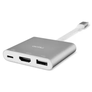 엑토 3in1 PD 충전 USB 3.0 C타입 HDMI 컨버터 TC-25, 그레이