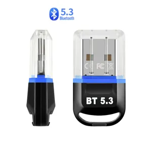 유리 글로벌 블루투스 5.3 동글 컴퓨터 PC 데스크탑 무선 USB 동글이 이어폰 스피커 연결 갤럭시 버즈 동그리 최강신호~!, #블루#, 동글 5,3 블루트스%