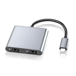 C타입 허브 HDMI 듀얼 모니터 젠더 분배기 컨버터 HDCP 넷플릭스 미러링 케이블 기능, C타입-HDMI듀얼모니터젠더, 1개, 혼합색상