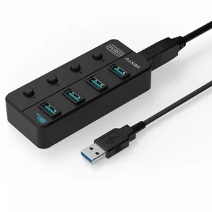 넥스트유 USB3.2 GEN2 4포트 개별전원 버튼 USB 무전원 허브 NEXT-813U3NP-10G