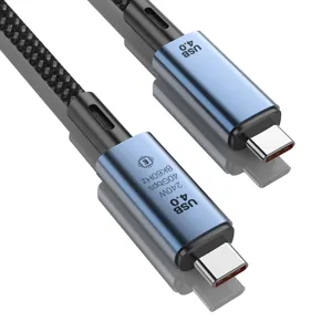 아모란나 썬더볼트4 USB4 C타입 초고속충전케이블 PD 240W 40Gbps 아이폰 15 초고속 데이터전송 C to C 8K 60Hz, 1M, 1개