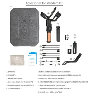 FeiyuTech 공식 AK2000S AK2000C- 미러리스 DSLR 카메라 안정기, 3축, LCD 터치 스크린, Canon 6D, 5D, Mar