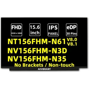 테블릿 NT156FHM-N61 V8.0 V8.1 NV156용 AIVRANT 15.6 FHD 화면 교체FHM-N3D NV156FHM-N35 No bracket,1920x1080,IP