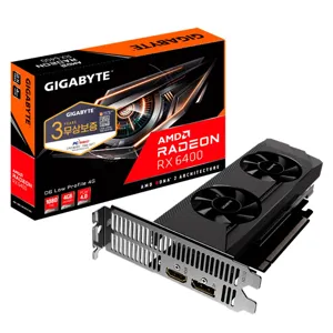 GIGABYTE 라데온 RX 6400 UD2 D6 4GB Nano LP 피씨디렉트