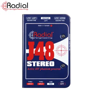 RADIAL J48 Stereo 2채널 스테레오 액티브 다이렉트 박스 DI BOX [48V 팬텀파워 가능]