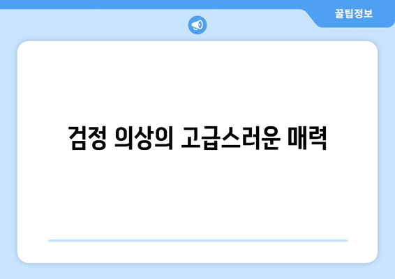 검정 의상의 고급스러운 매력