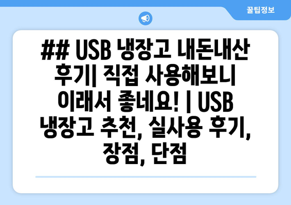 ## USB 냉장고 내돈내산 후기| 직접 사용해보니 이래서 좋네요! | USB 냉장고 추천, 실사용 후기, 장점, 단점