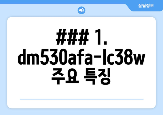 ### 1. dm530afa-lc38w 주요 특징