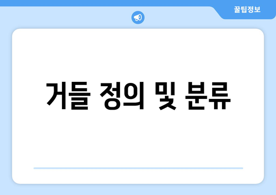 거들 정의 및 분류