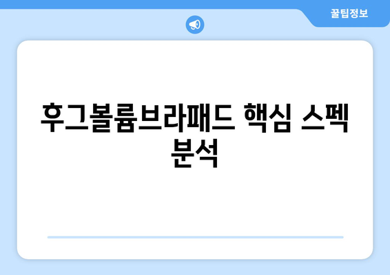 후그볼륨브라패드 핵심 스펙 분석