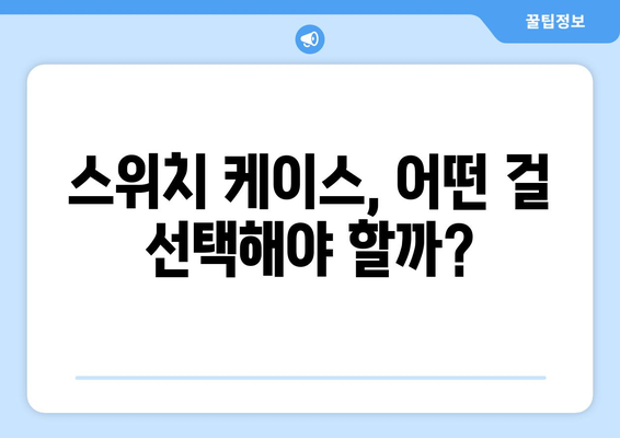 스위치 케이스, 어떤 걸 선택해야 할까?