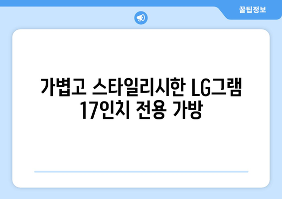 LG그램 17인치에 딱 맞는 가방 찾기| 추천 가방 5가지 | 노트북 가방, 백팩, 토트백, 17인치 노트북