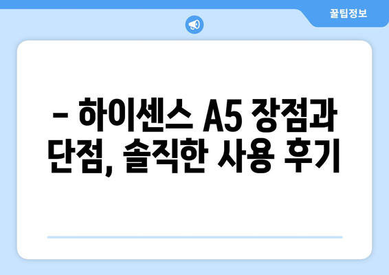 하이센스 A5 완벽 가이드 | 스펙, 장단점, 사용 후기, 가격 비교