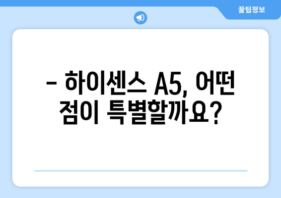 하이센스 A5 완벽 가이드 | 스펙, 장단점, 사용 후기, 가격 비교